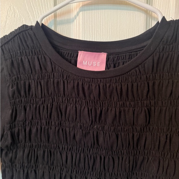 Muse Black Ruffled Top - Picture 2 of 6